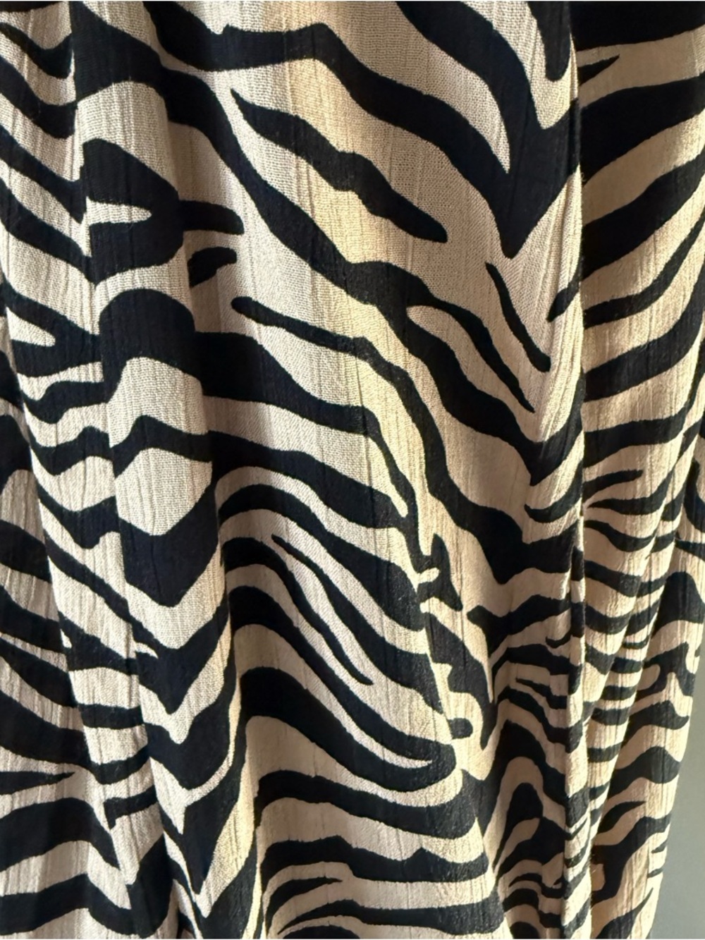 Sleeveless Zebra-Print Maxi Dress in Beige and Black - Picture 12 of 16